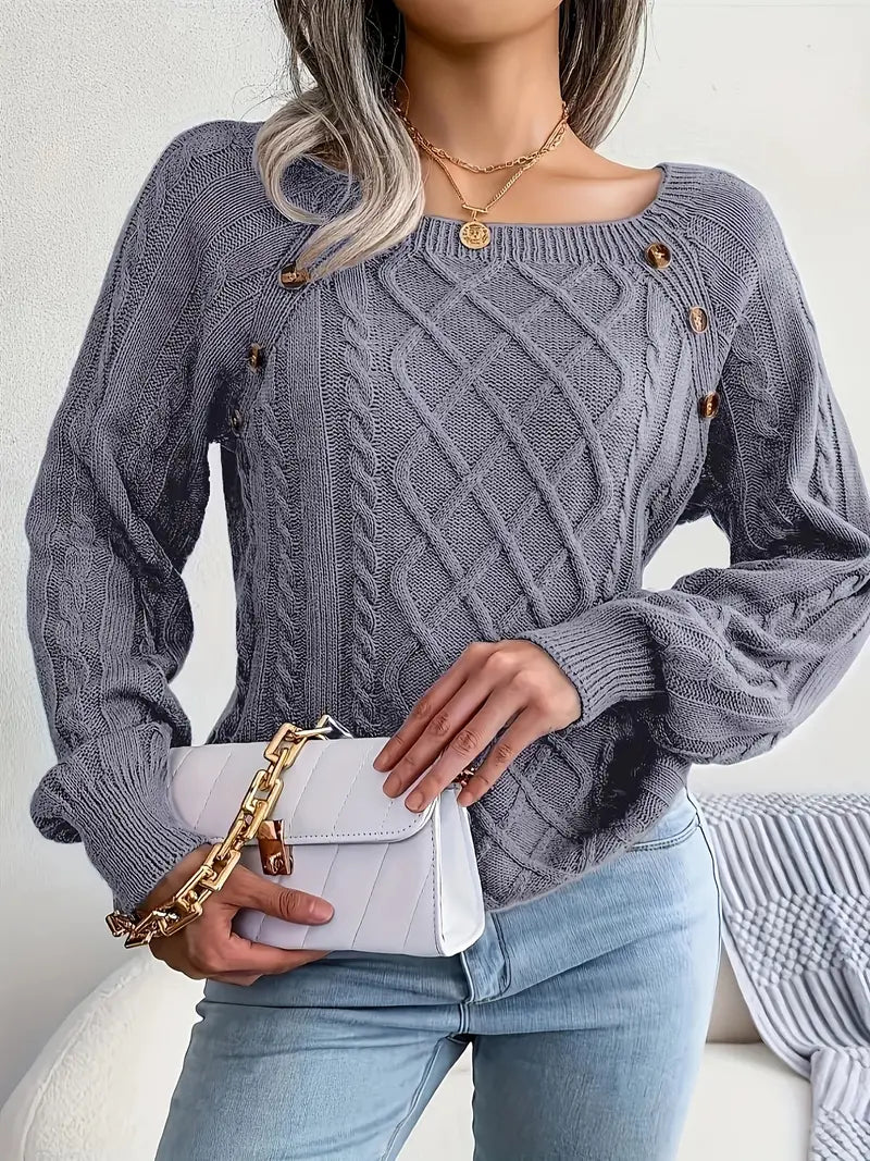 Leny - Pull tendance à col rond pour un confort optimal