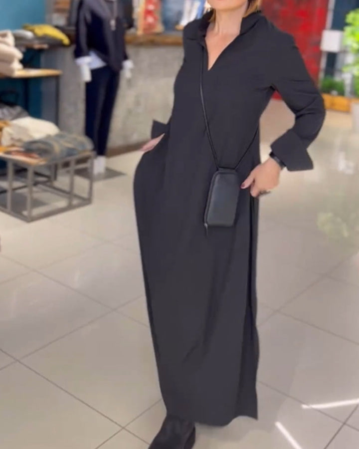 Thérèse™ - Robe polo longue avec fente