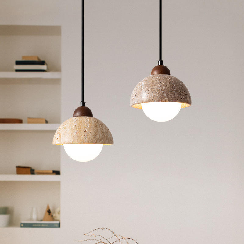 Elégante lampe pendante en marbre naturel