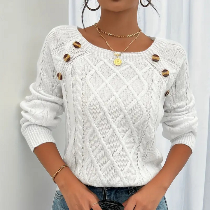 Halina | Pull en câble pour femme | Look décontracté et branché