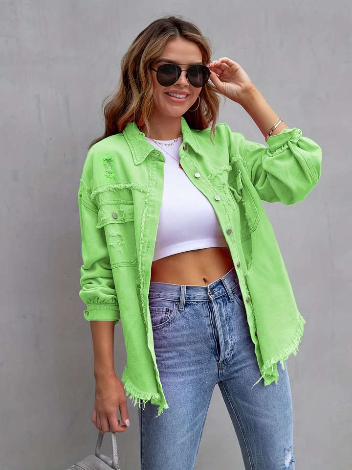 Veste en denim surdimensionnée pour femmes - ALEXA