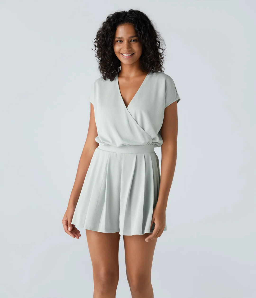 Chic V-Neck Short Casual Jumpsuit for Women by Helly