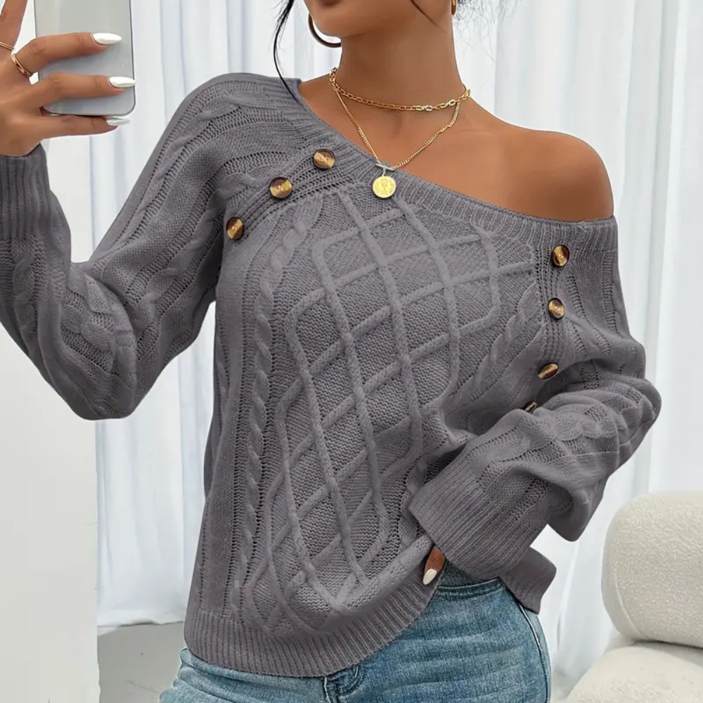 Halina | Pull en câble pour femme | Look décontracté et branché