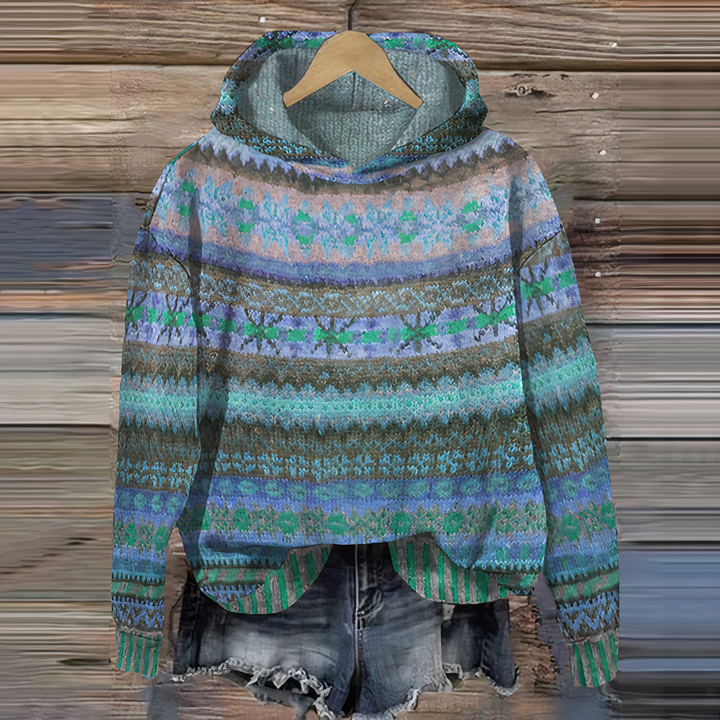 Delia - Sweat à capuche vintage et douillet pour les femmes avec style
