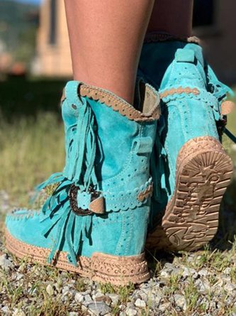 LD | Bottes Western Bohème à Franges – Style Tendance et Authentique