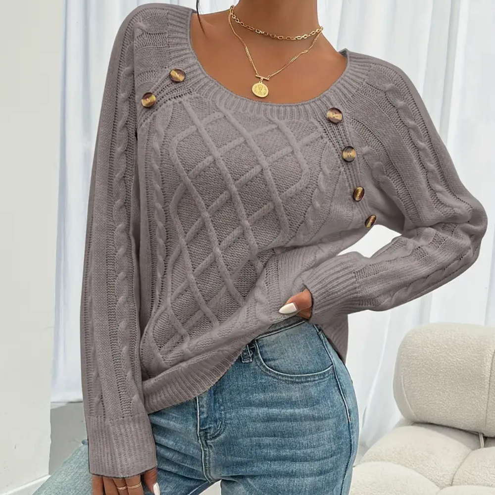 Halina | Pull en câble pour femme | Look décontracté et branché