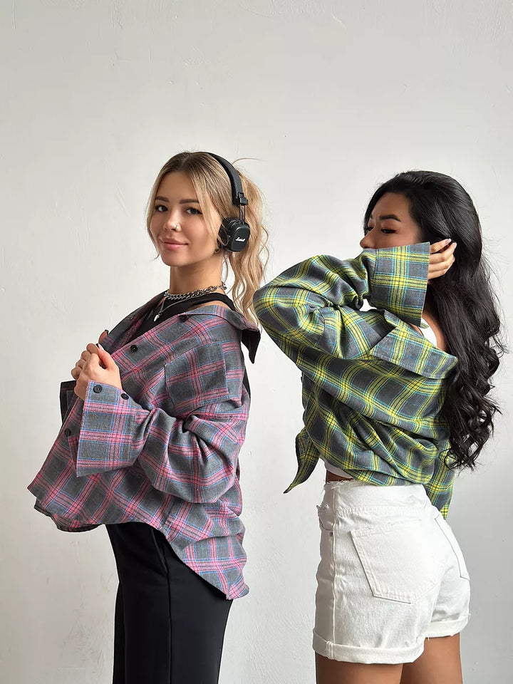 Carrie | Chemise en flanelle à carreaux élégante