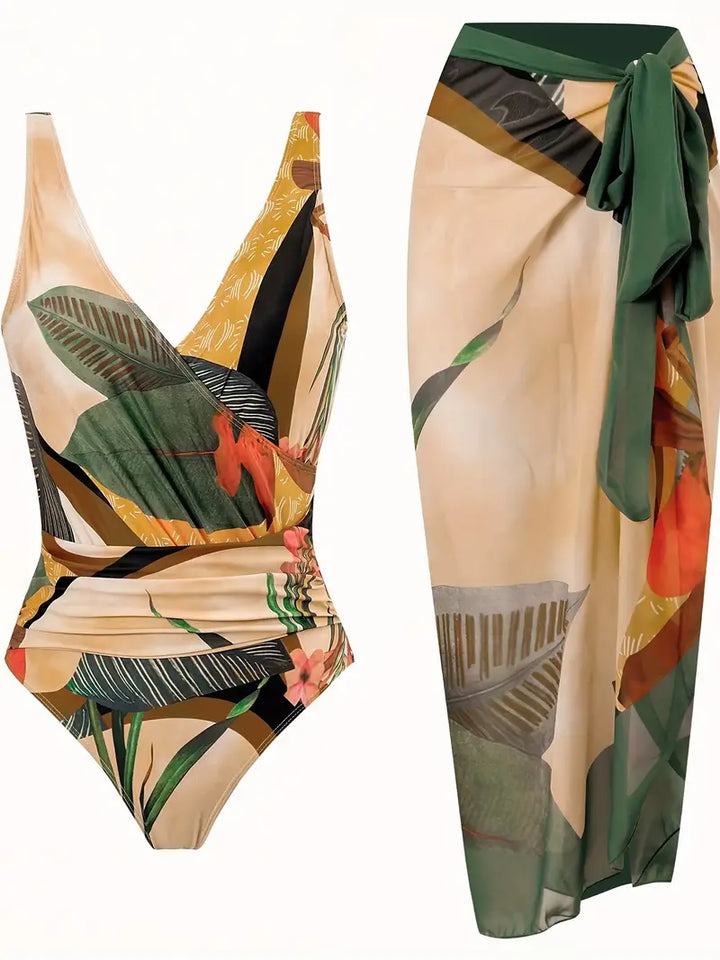 LD | Maillot de Bain Sexy à Motif Tropical – Look Plage Tendance