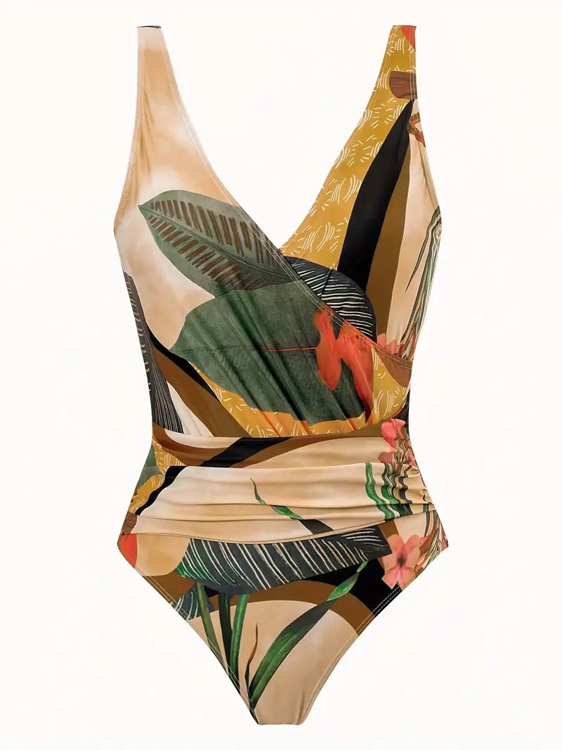 LD | Maillot de Bain Sexy à Motif Tropical – Look Plage Tendance