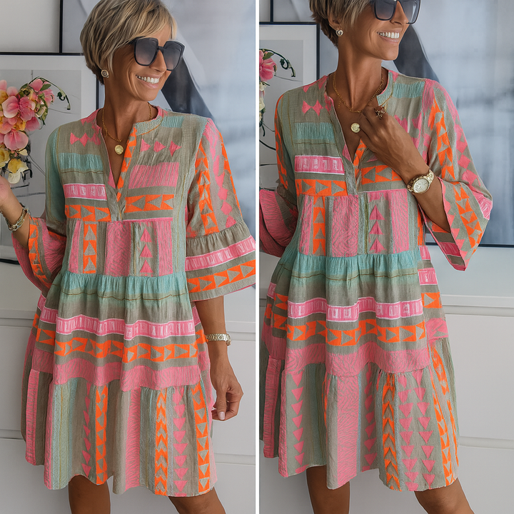 LD | Robe Brodée Légère – Élégance Bohème et Confort Estival