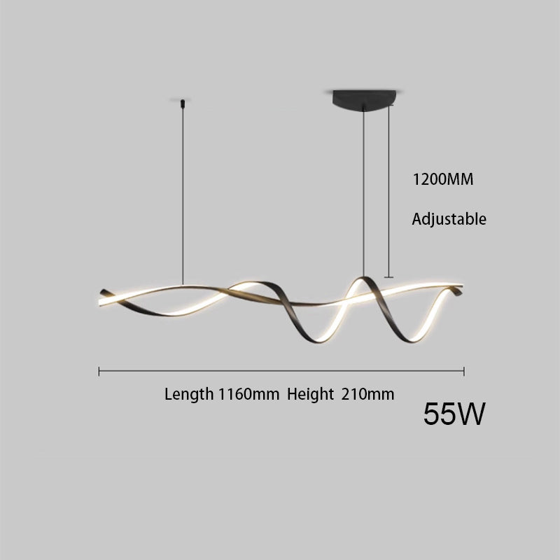 Lustres LED modernes noirs pour une touche de luxe
