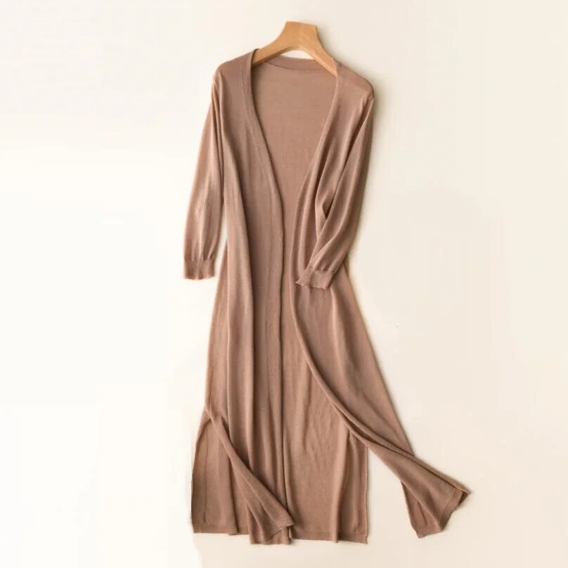 Fyang - Cardigan long et élégant pour femmes