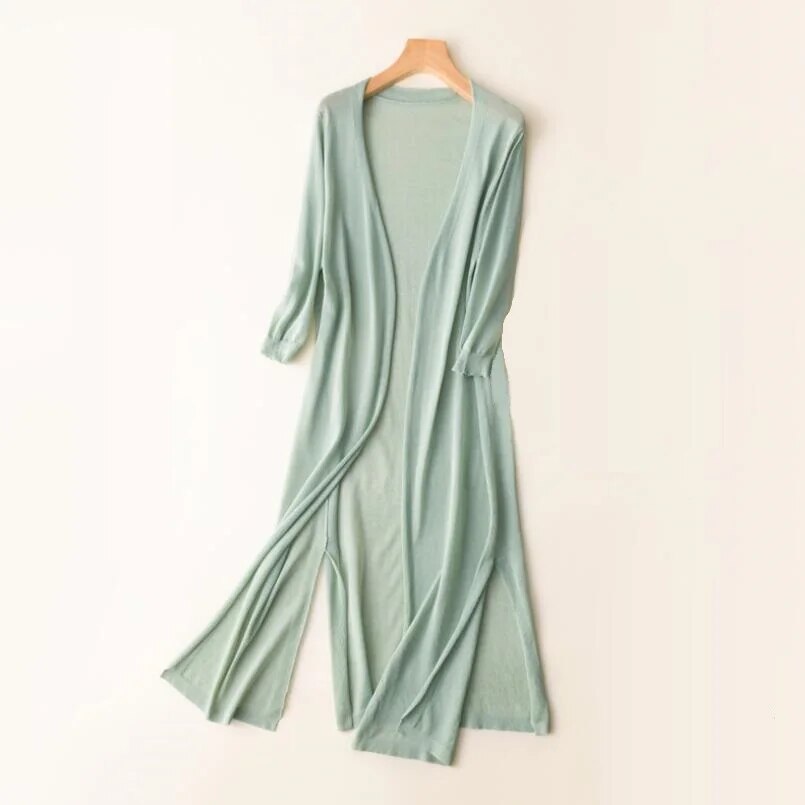 Fyang - Cardigan long et élégant pour femmes
