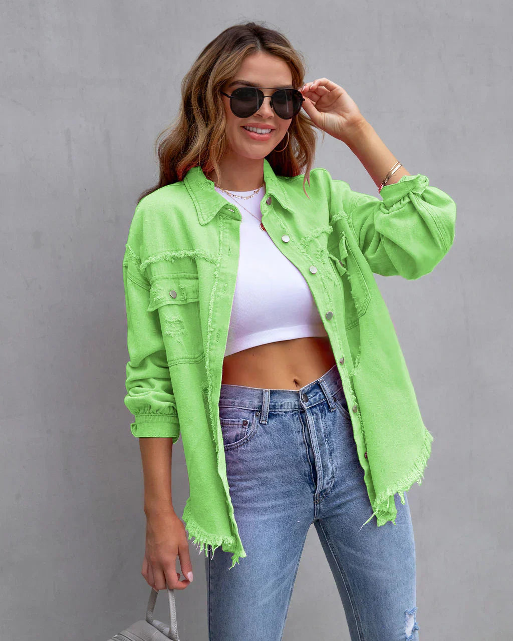 Nienke | Trendy Torn Denim Jack