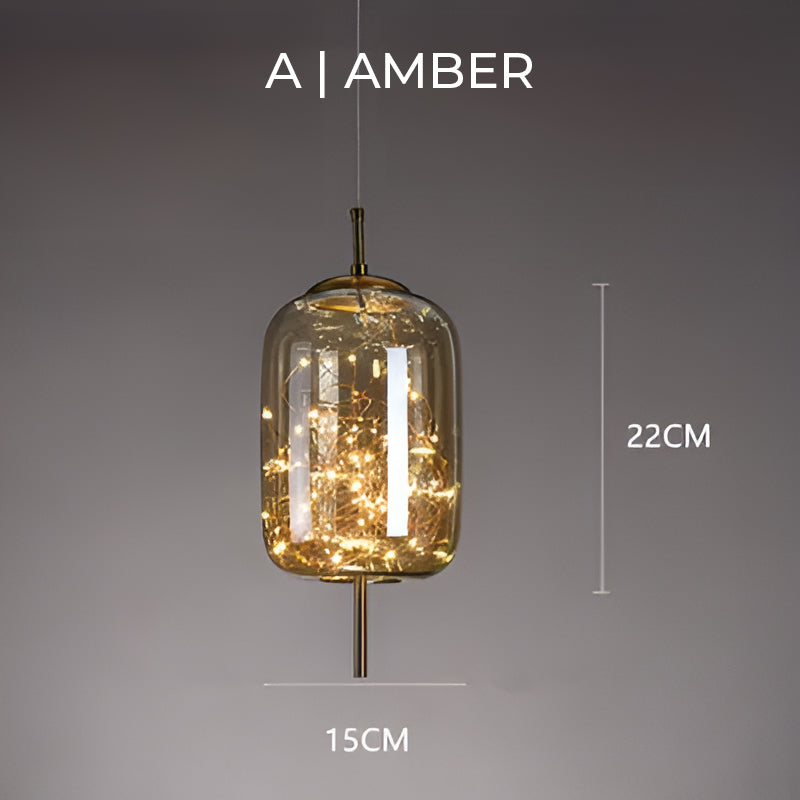 Essence | Lampe pendante élégante en verre brun