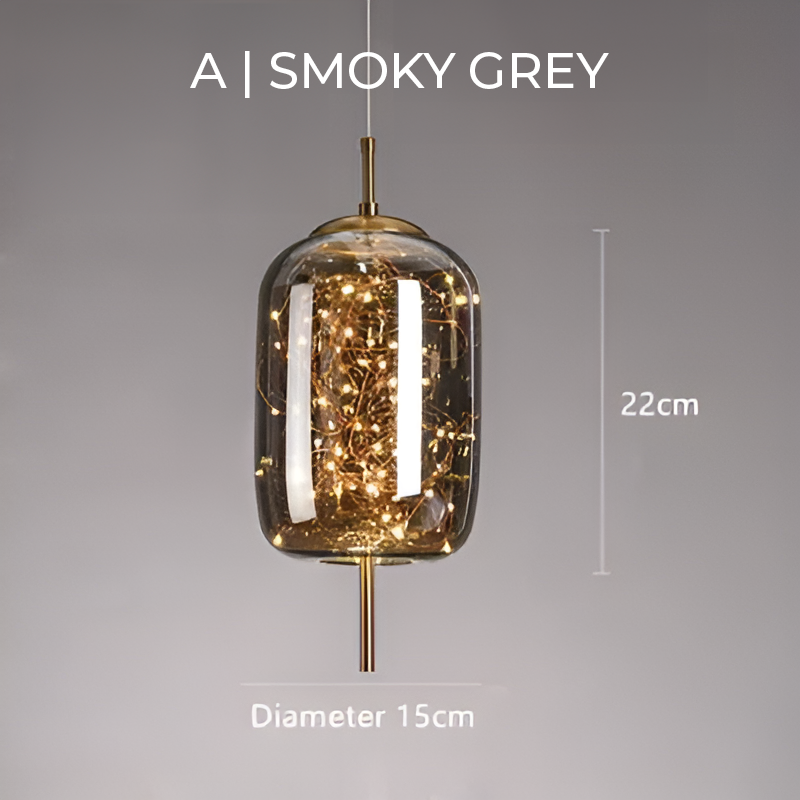 Essence | Lampe pendante élégante en verre brun