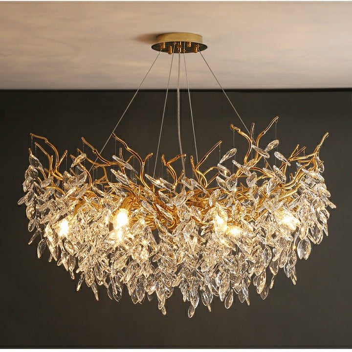 Lustre de luxe en cristal français pour une atmosphère élégante