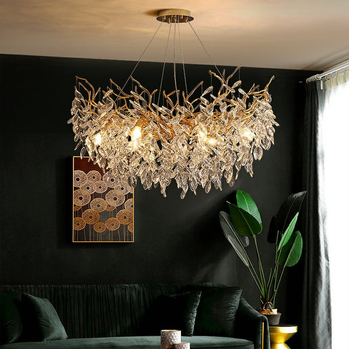 Lustre de luxe en cristal français pour une atmosphère élégante