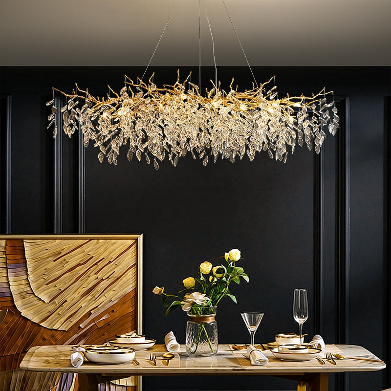 Lustre de luxe en cristal français pour une atmosphère élégante