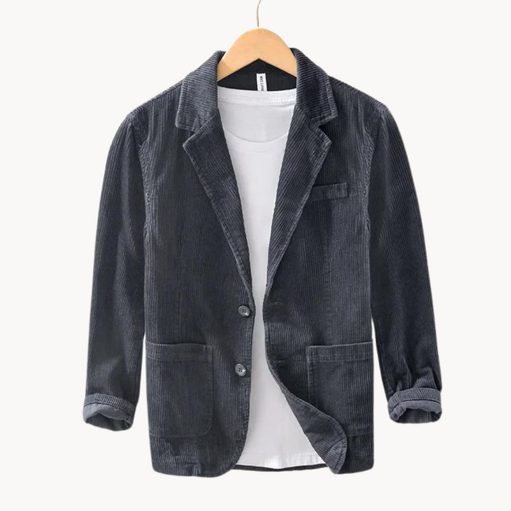 Blazer élégant en velours côtelé avec boutons élégants par Rahul
