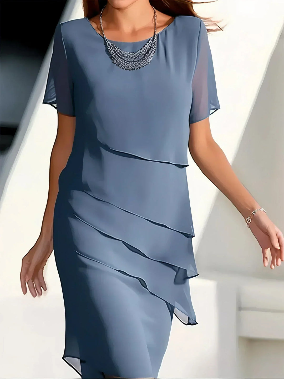 Lena | Robe élégante avec volants sophistiqués