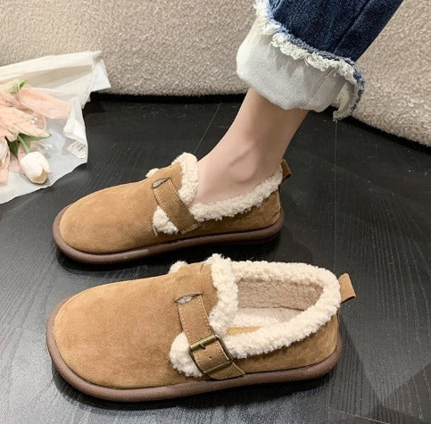 Imke - Sandales pelucheuses luxueuses et confortables pour femmes