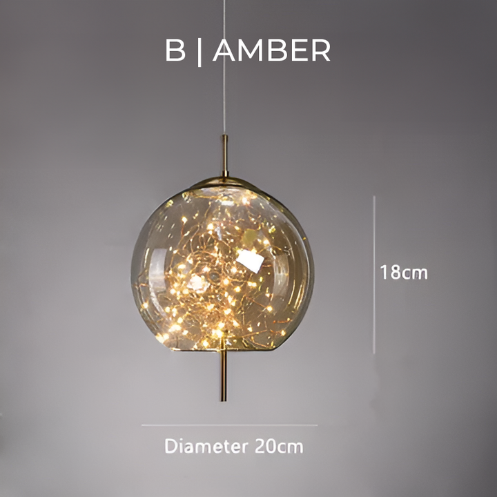 Essence | Lampe pendante élégante en verre brun