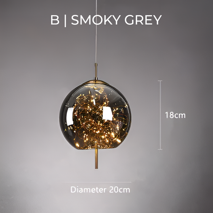 Essence | Lampe pendante élégante en verre brun