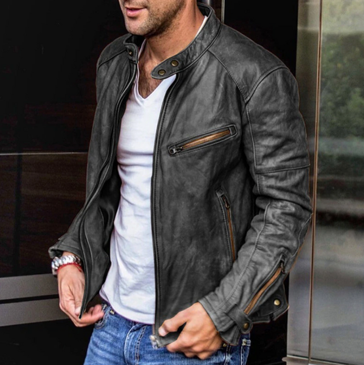 Veste en cuir pour homme pour une élégance décontractée