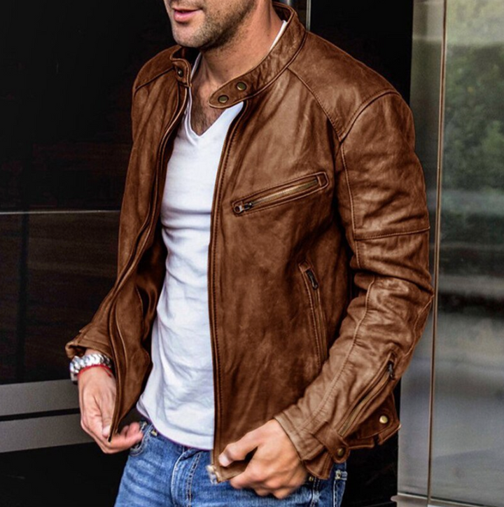 Veste en cuir pour homme pour une élégance décontractée