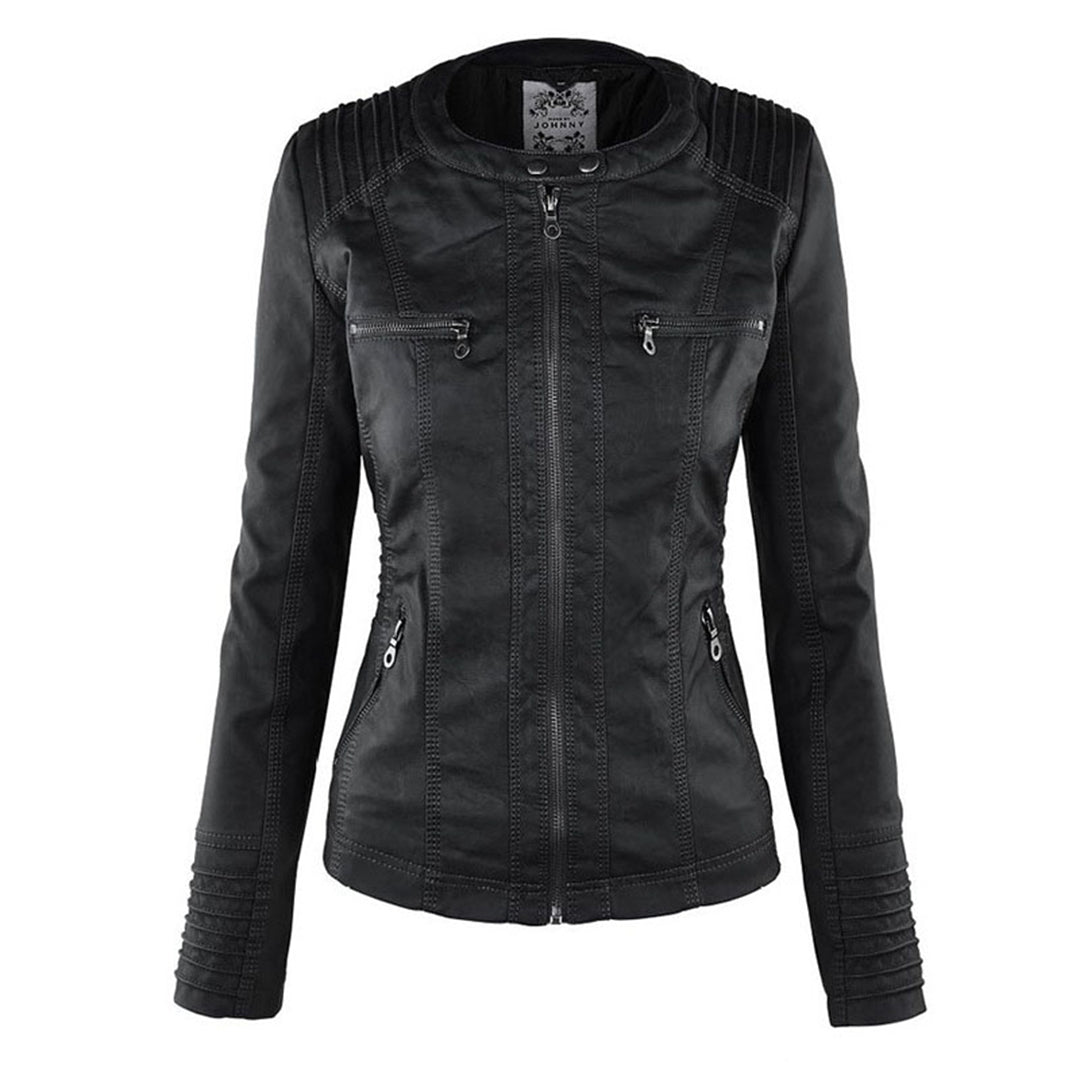 Narguize™ - Veste en Cuir avec Capuche Élégante