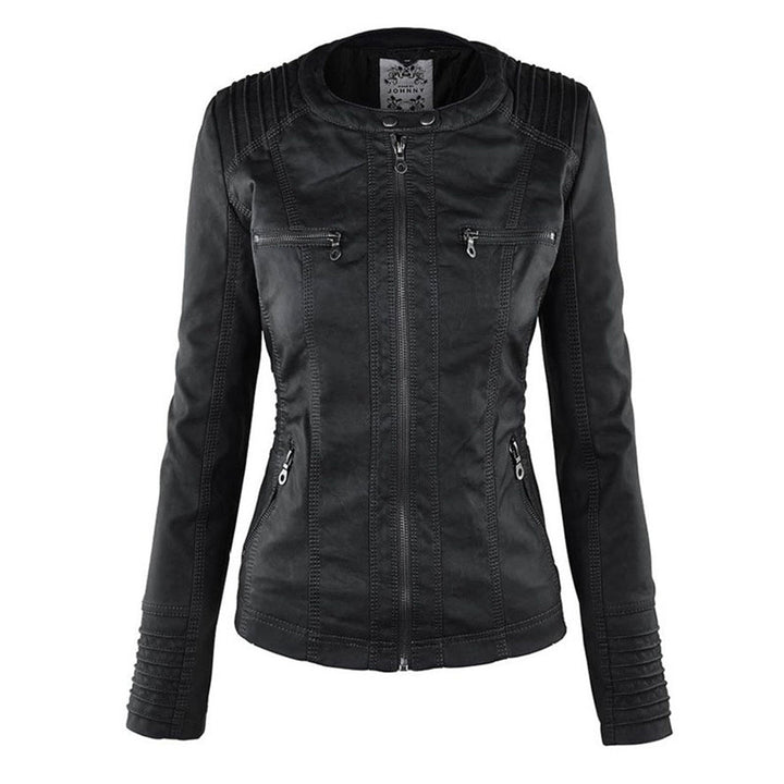 Narguize™ - Veste en Cuir avec Capuche Élégante