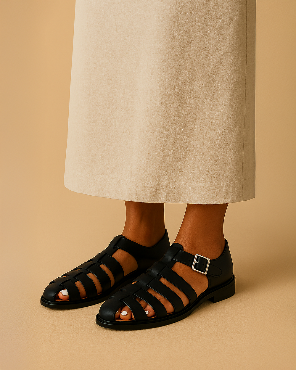 Renaud – Sandale Fermée à Boucle Élégante – Confort et Style Chic