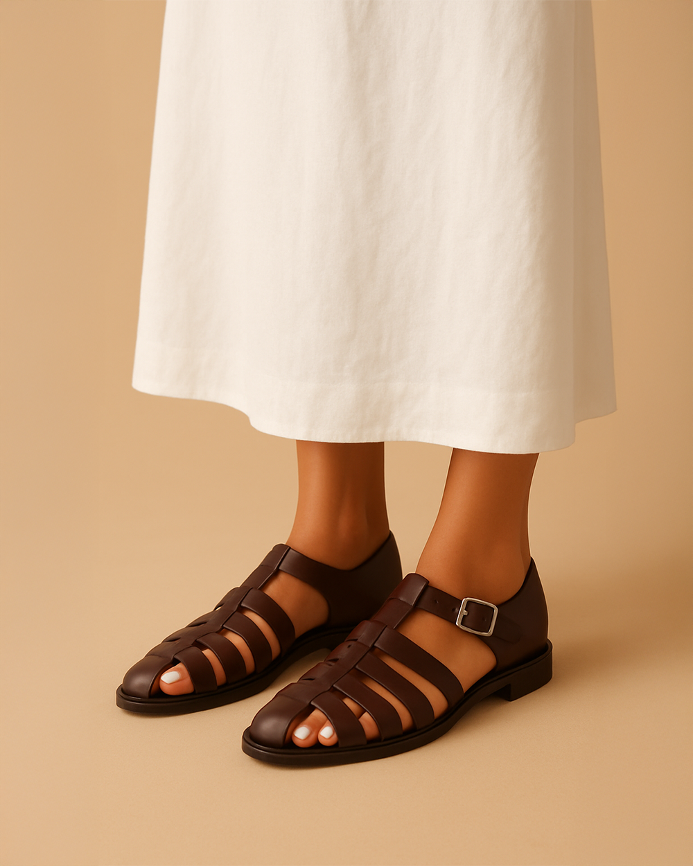 Renaud – Sandale Fermée à Boucle Élégante – Confort et Style Chic