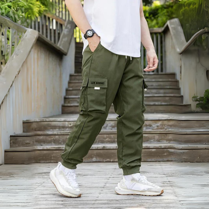 ATHANASIOS - Pantalon cargo élégant pour homme avec cordon de serrage ajustable