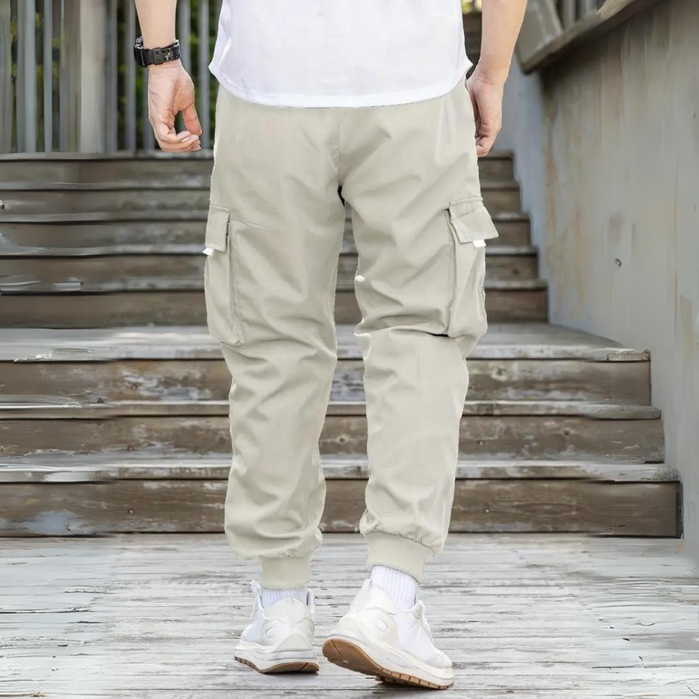 ATHANASIOS - Pantalon cargo élégant pour homme avec cordon de serrage ajustable
