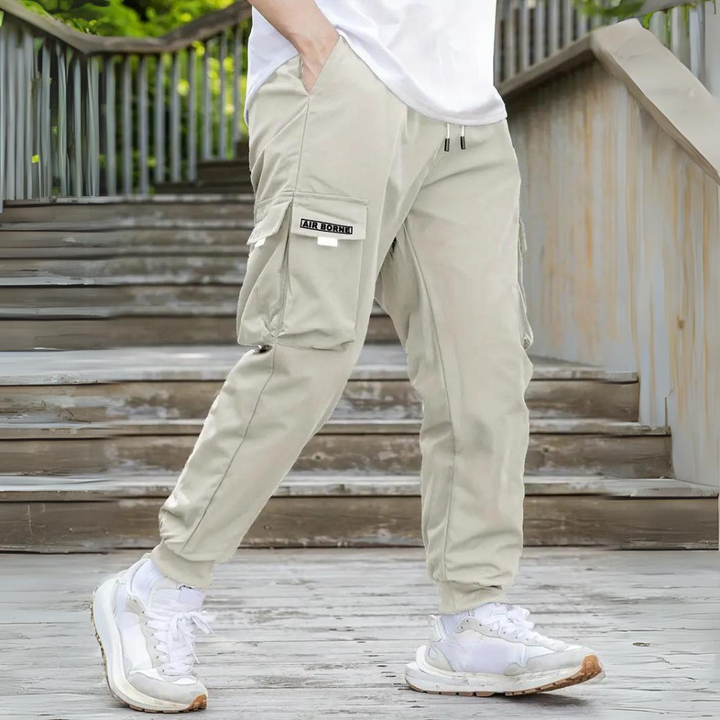 ATHANASIOS - Pantalon cargo élégant pour homme avec cordon de serrage ajustable