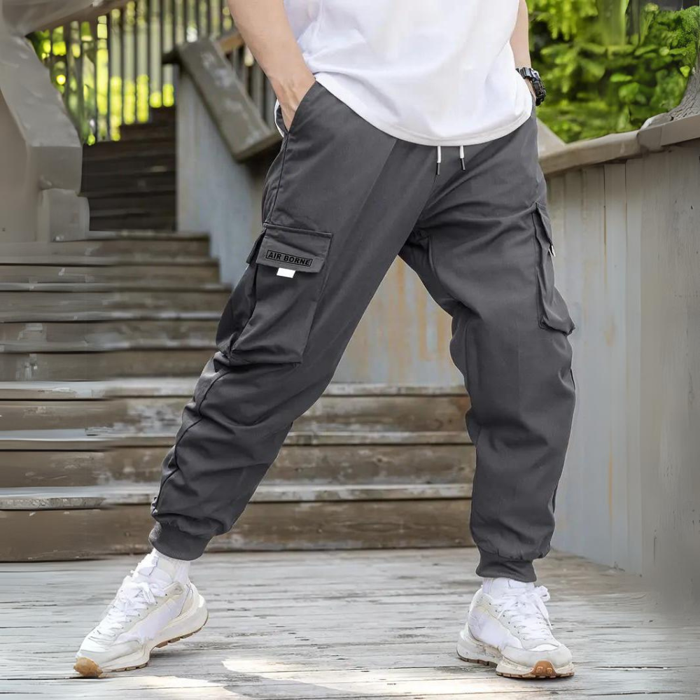 ATHANASIOS - Pantalon cargo élégant pour homme avec cordon de serrage ajustable