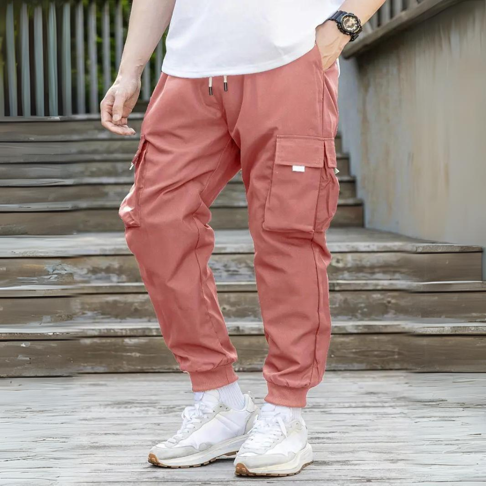 ATHANASIOS - Pantalon cargo élégant pour homme avec cordon de serrage ajustable
