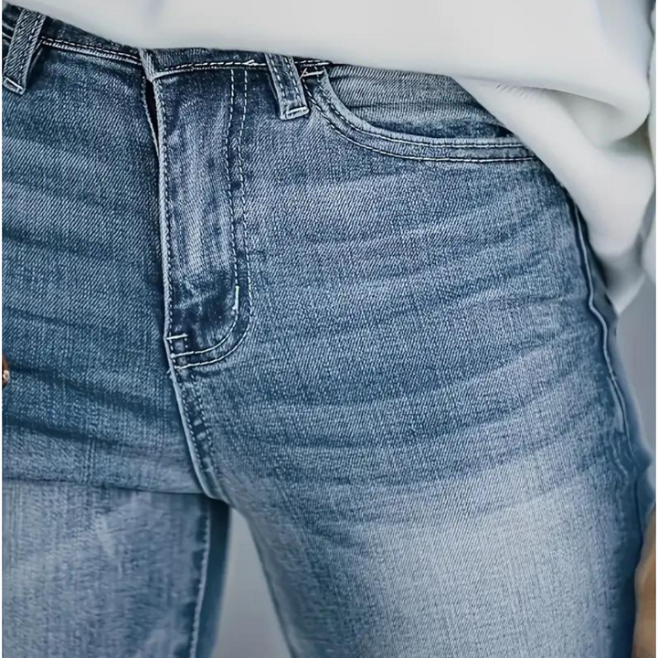 Pinja - Pantalon évasé élégant avec un look chic et usé