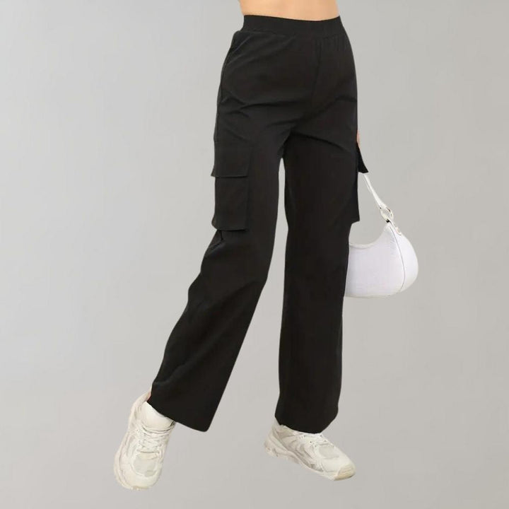 Pantalon cargo élégant avec poches à rabat pour femmes - Marja Collection