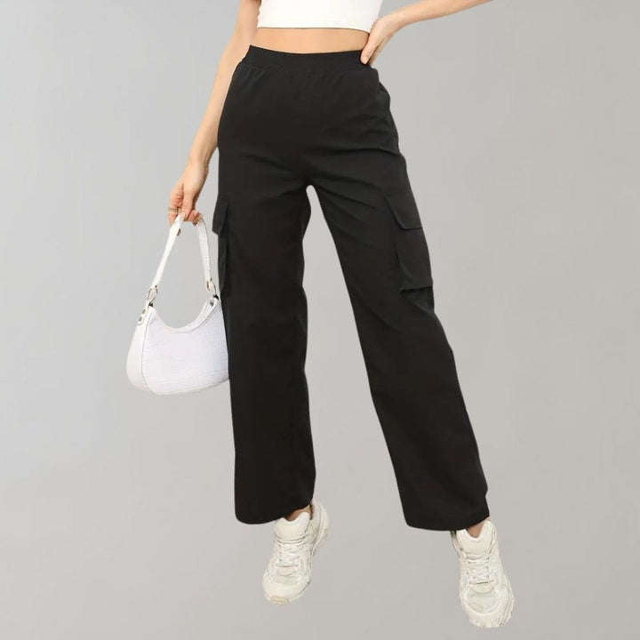 Pantalon cargo élégant avec poches à rabat pour femmes - Marja Collection