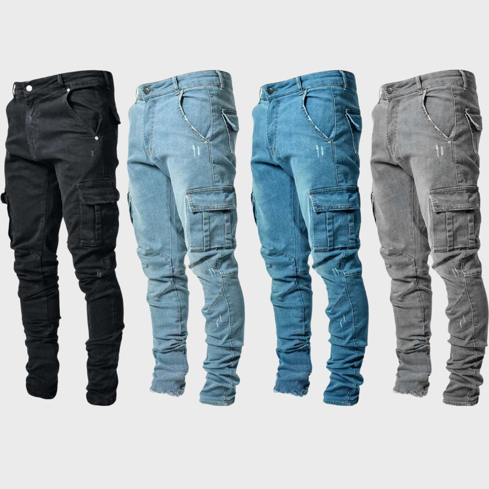 Jakki - Jeans décontractés super extensibles pour hommes
