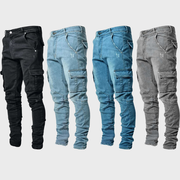 Jakki - Jeans décontractés super extensibles pour hommes