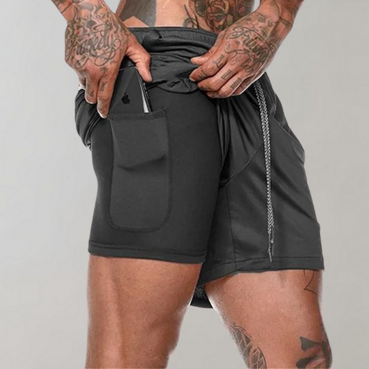 Elliot - Short de fitness double fonction pour hommes