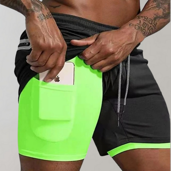 Elliot - Short de fitness double fonction pour hommes