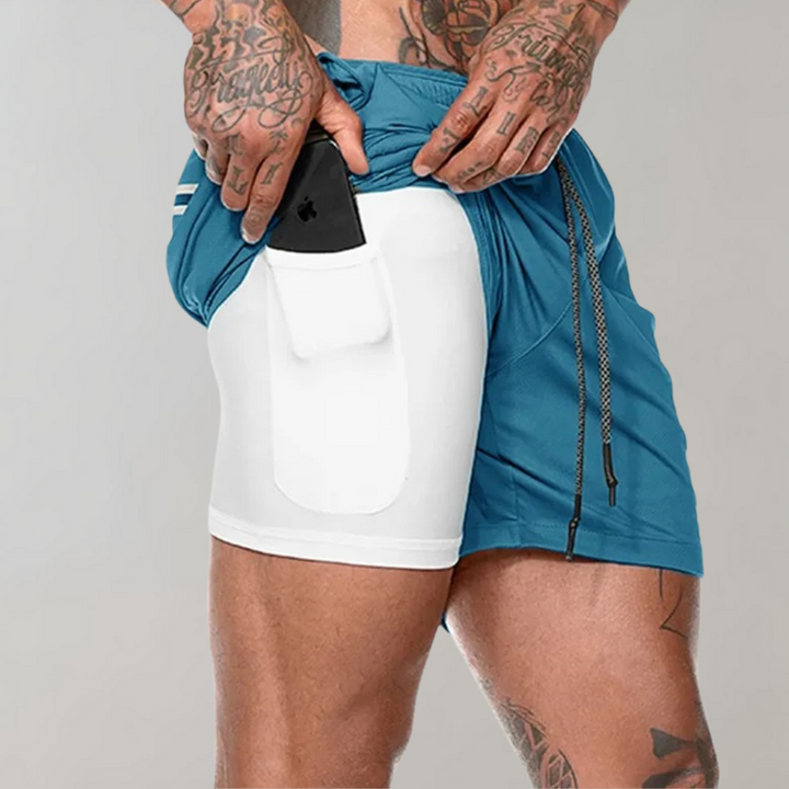 Elliot - Short de fitness double fonction pour hommes