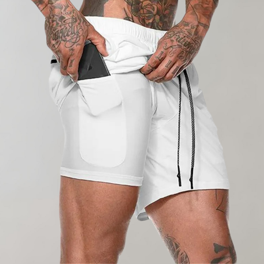 Elliot - Short de fitness double fonction pour hommes
