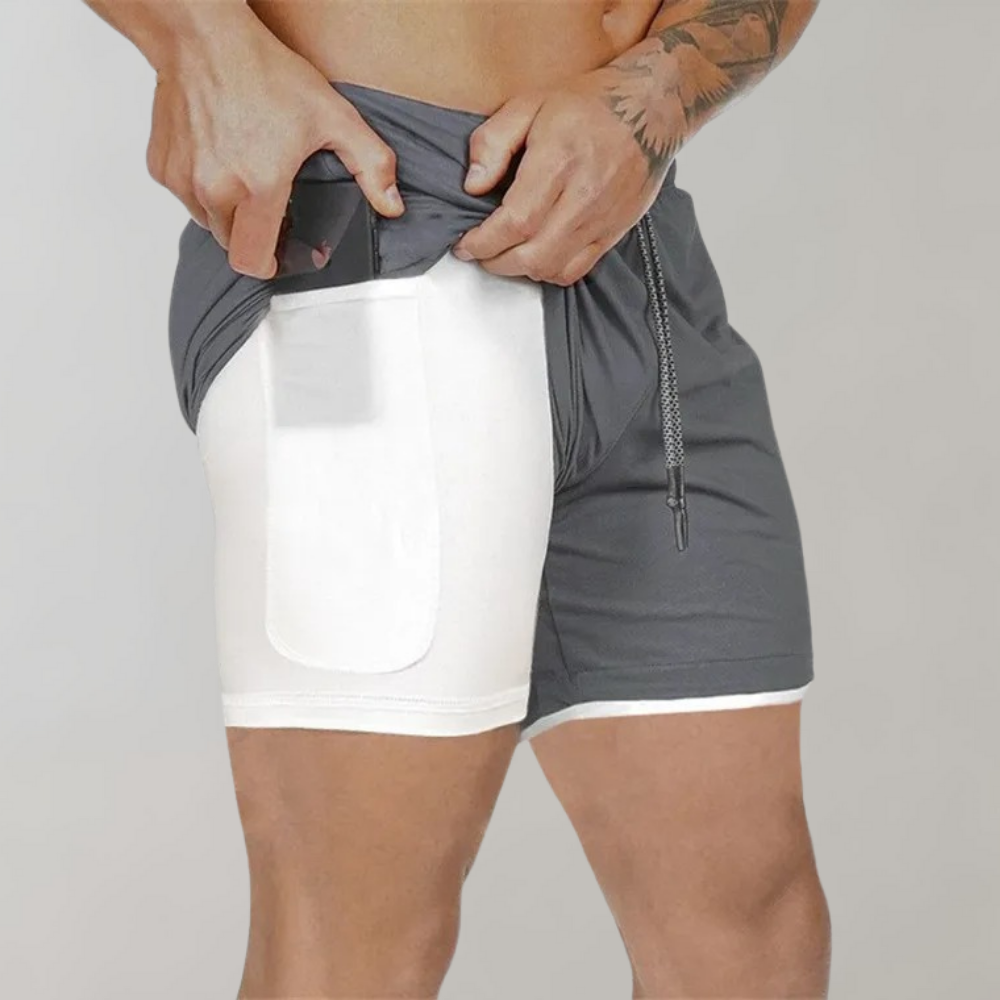 Elliot - Short de fitness double fonction pour hommes