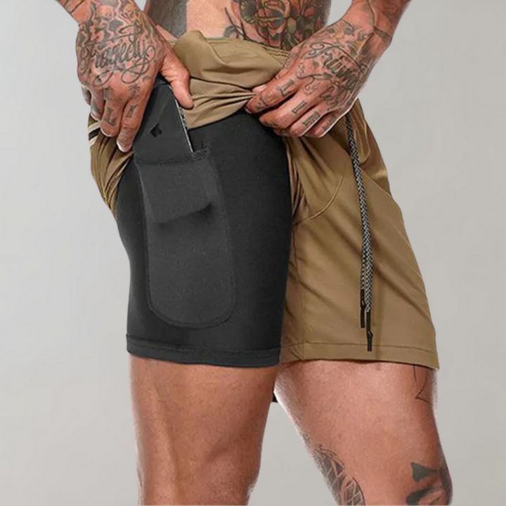 Elliot - Short de fitness double fonction pour hommes